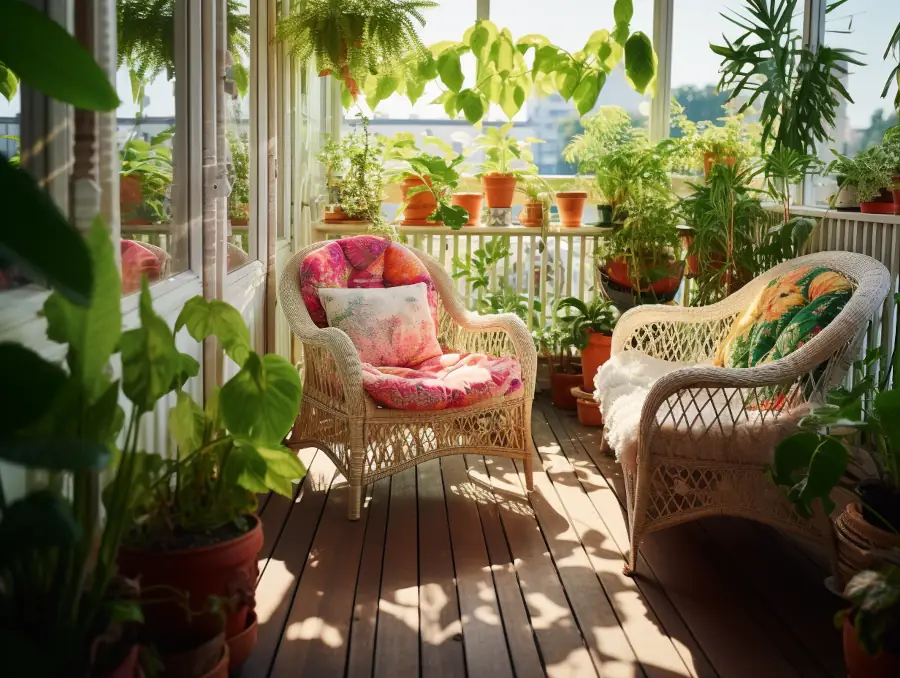 Kwiaty i rośliny jako osłona balkonu