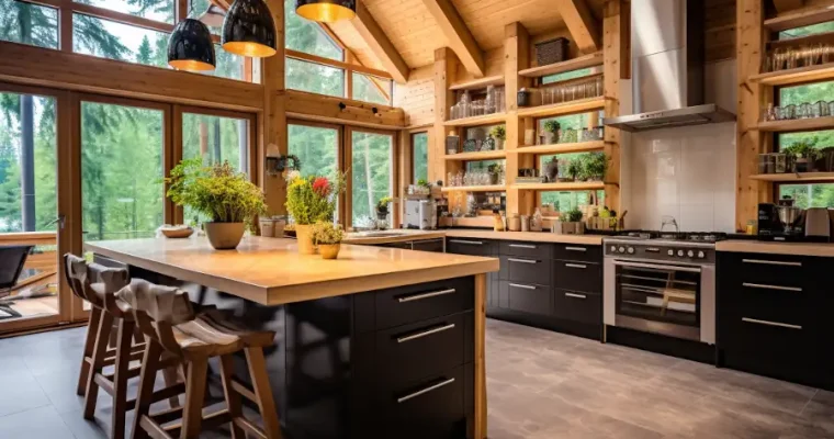 Kuchnia w domu z bali – urządzanie kuchni w drewnianych domach